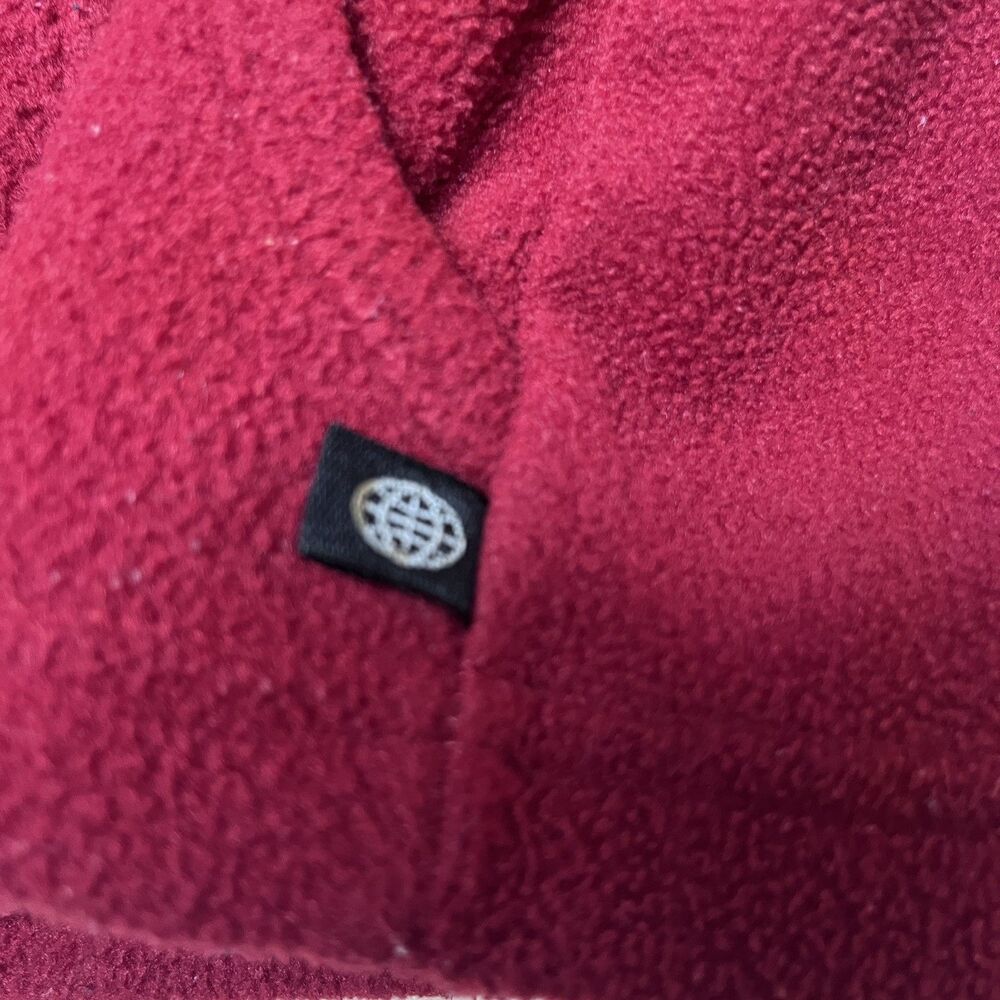 Vintage Y2K Express World Brand Fleece Vest Womens S Hooded Red 90’s Gorpcore - Picture 8 of 16